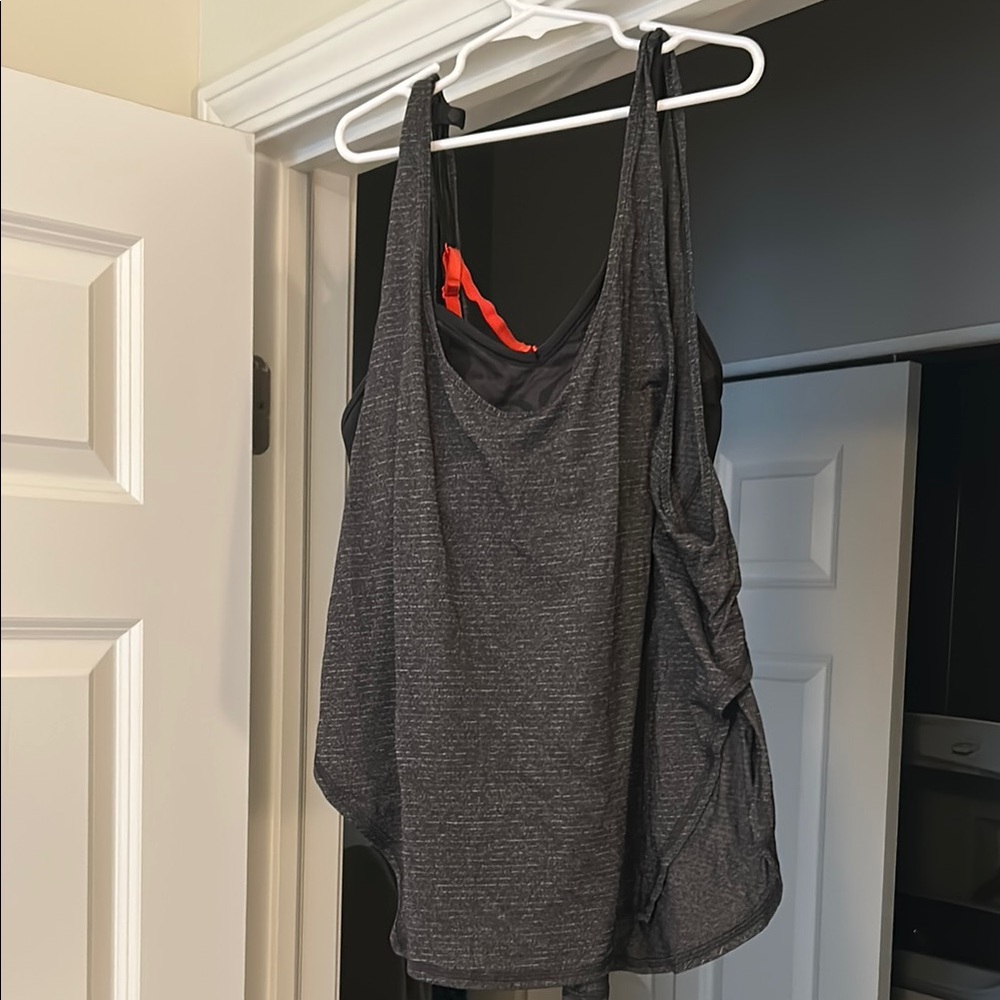 Lululemon Athletica Gray Asymmetrical Tank Top Relaxed Fit